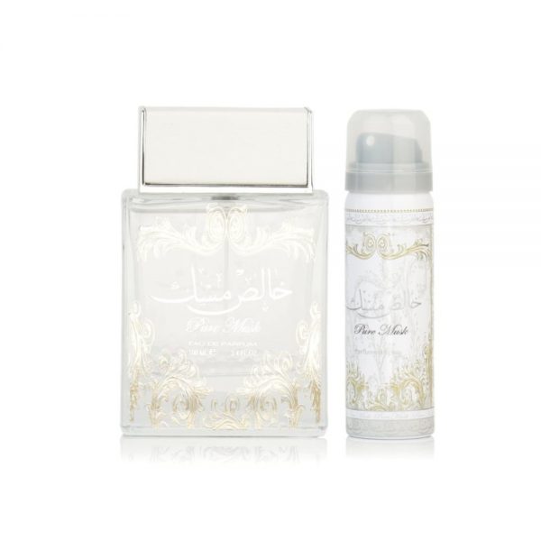 (PLU00005) Lattafa, Set Pure Musk - Apă de Parfum 100ml + Deodorant Spray 50ml