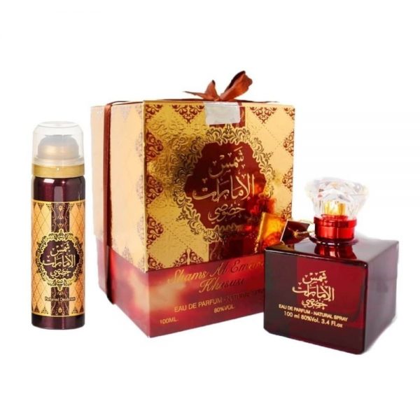 (PLU00166) Ard al Zaafaran, Set Shams Al Emarat Khususi - Apă de Parfum 100ml + Deodorant Spray 50ml