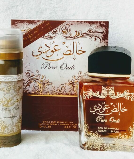 (PLU00633) Lattafa, Set Pure Oudi - Apă de Parfum 100ml + Deodorant Spray 50ml
