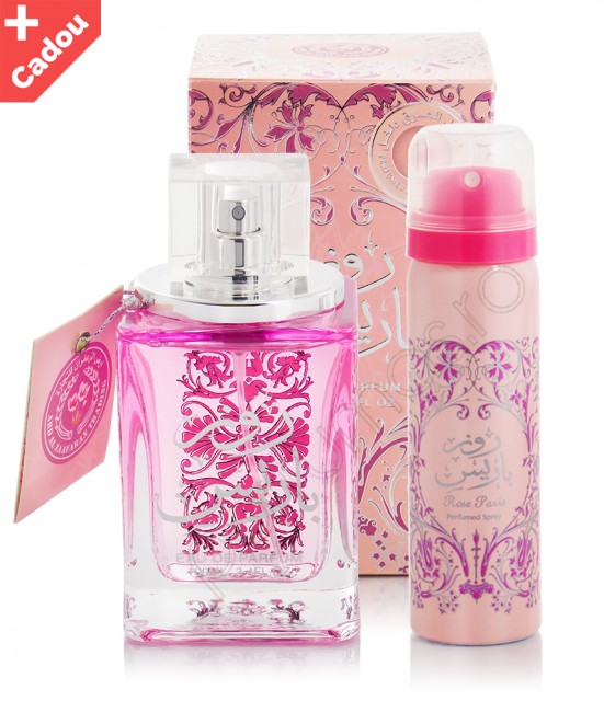 (PLU00655) Ard Al Zaafaran, Set Rose Paris - Apă de Parfum 100ml + Deodorant Spray 50ml